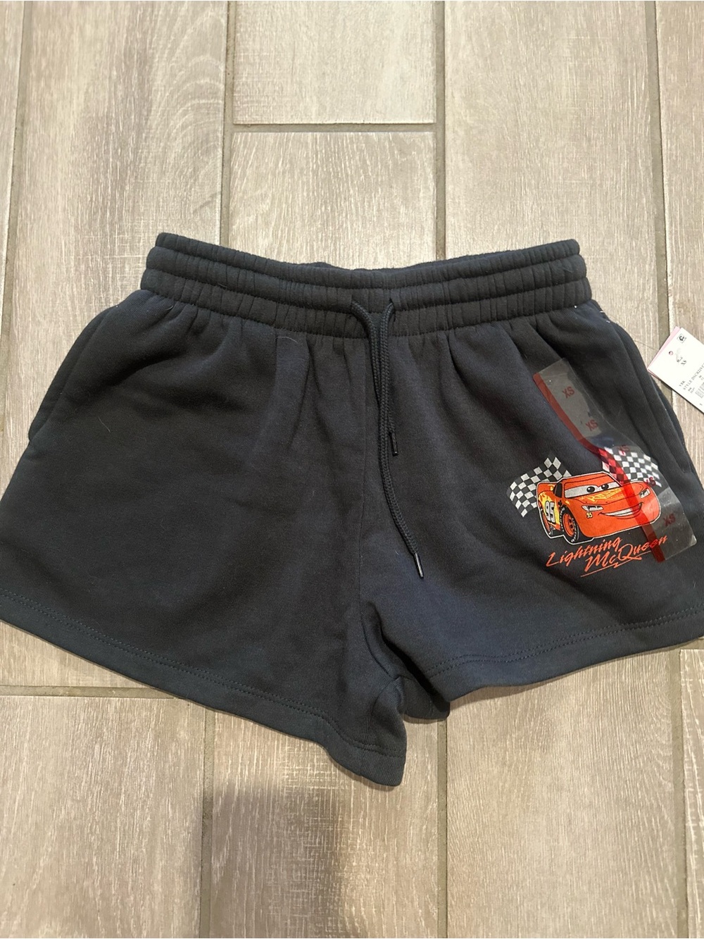 Disney/Pixar Black Lightning McQueen Graphic Drawstring Shorts